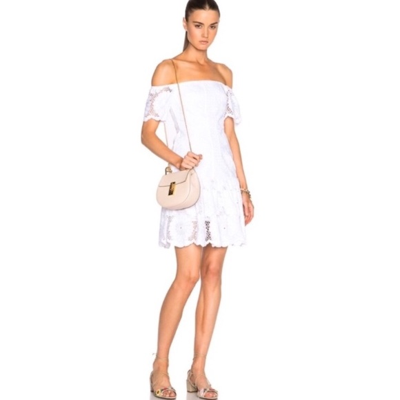 NICHOLAS | Sunflower Lace off Shoulder Dress - Picture 4 of 7